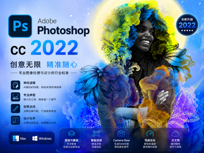 Adobe Photoshop cc2022 Mac中文破解版下载 支持intel/M1/M2/M3_PS2022 for Mac